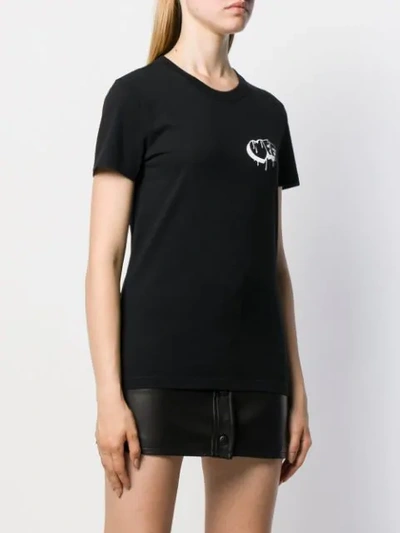 Shop Off-white Dripping Logo T-shirt In Black