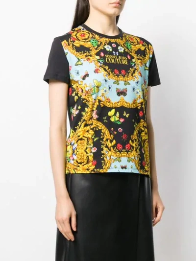 VERSACE JEANS COUTURE BAROQUE T-SHIRT - 黑色