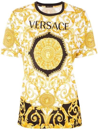 Shop Versace Printed T In Black