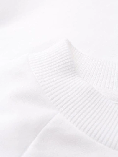 Shop Balmain Vintage Logo Print Sweatshirt In White