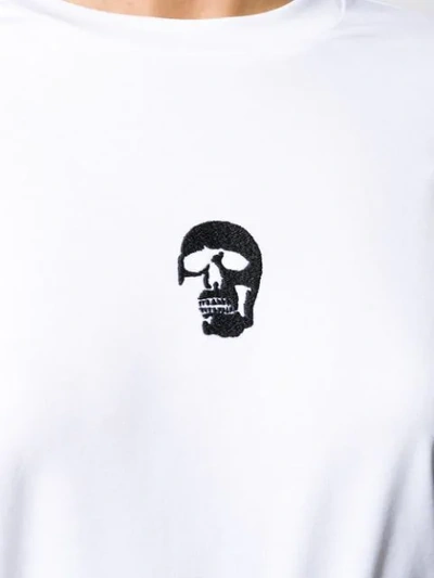 Shop Diesel Black Gold Stitched Skull T-shirt In White