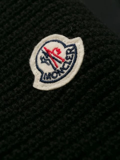 Shop Moncler Puffer Sweater In Black