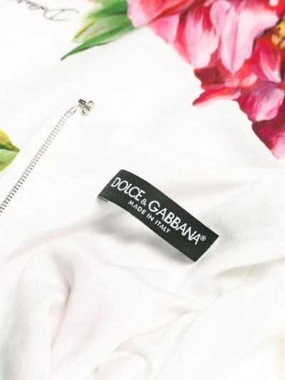 Shop Dolce & Gabbana Floral-print Dress In White ,multicolour