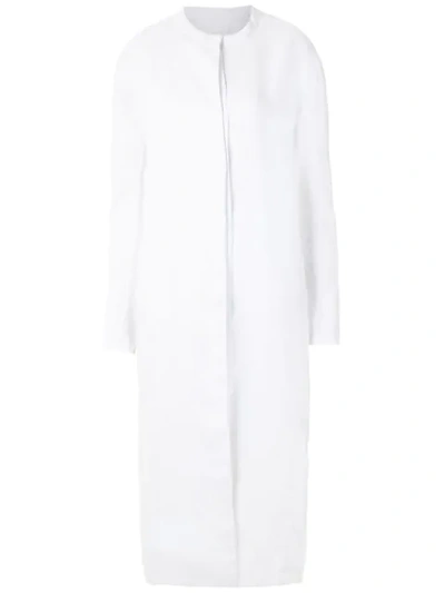 Shop Osklen Side Slits Shirt Dress In White