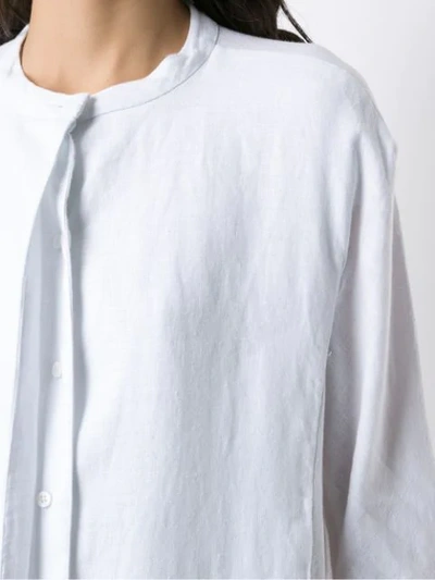 Shop Osklen Side Slits Shirt Dress In White