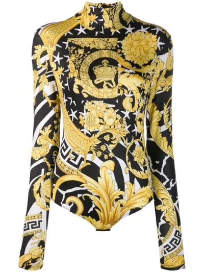 VERSACE BAROQUE PRINT BODY - 黄色