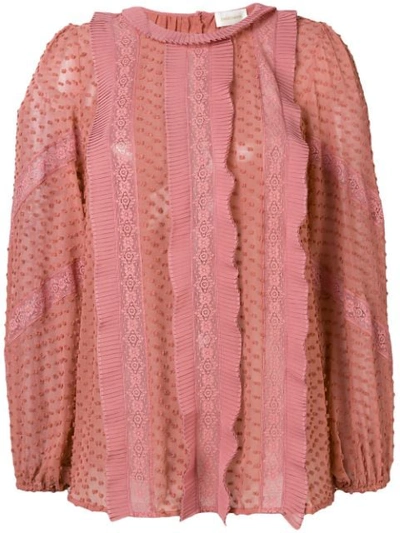 Shop Zimmermann Unbridled Blouse - Pink