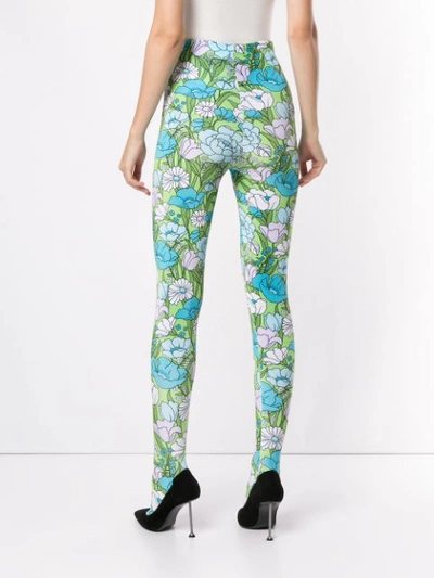 Shop Richard Quinn Leggings Mit Durchgehendem Print In Green