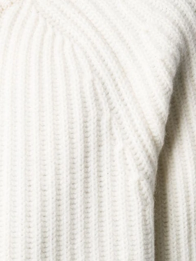 Shop Haider Ackermann Ribbed Knit Sweater In 009 Chalk