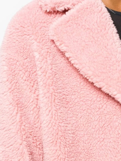 Shop Stand Studio Camille Faux-shearling Coat In Pink