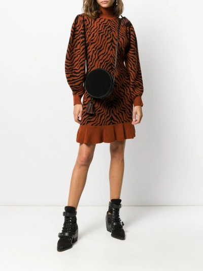 Shop Ulla Johnson Animal Knit Dress In Brown