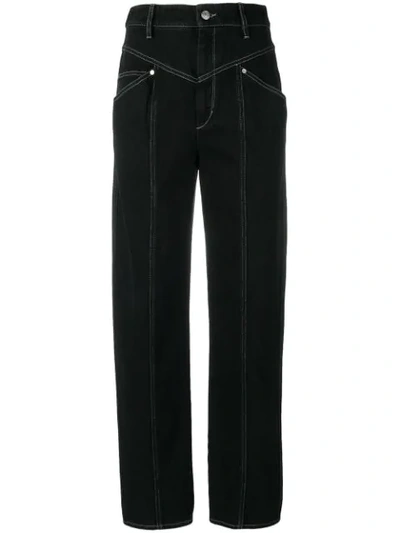 Shop Isabel Marant High Waisted Jeans In Black