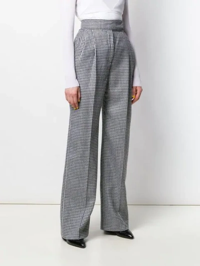Shop Alexander Mcqueen High Waisted Check Trousers In Black