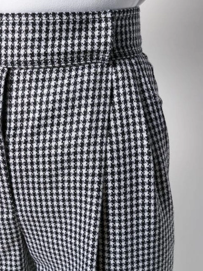 Shop Alexander Mcqueen High Waisted Check Trousers In Black