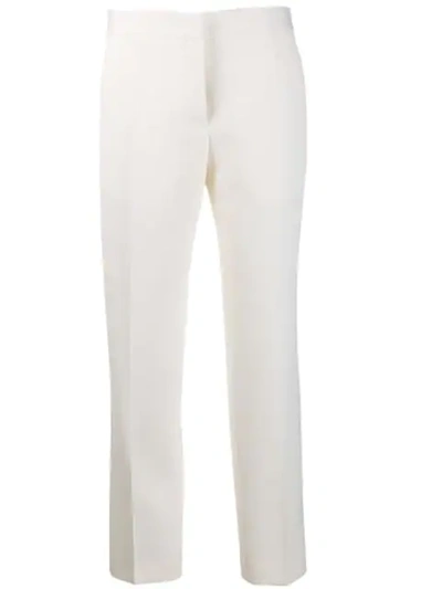 Shop Jil Sander High-rise Cigarette Trousers In White