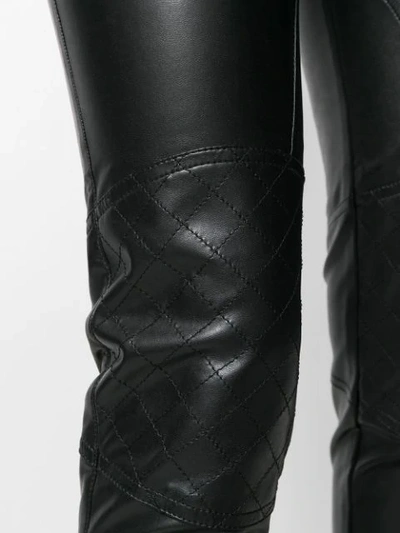 Shop Ermanno Scervino Skinny Wet-look Leggings In Black