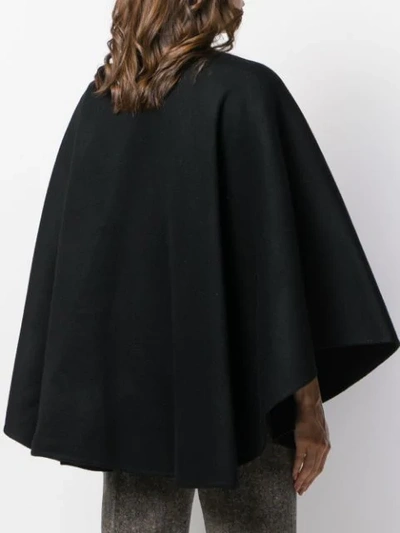 Shop Ermanno Scervino Full Shape Cape In Black