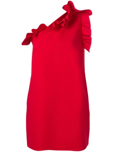 Shop Msgm Ruffle In Red