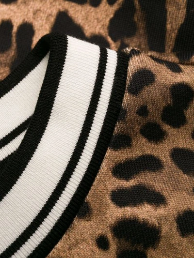 Shop Dolce & Gabbana Leopard Print Sweatshirt In Brown