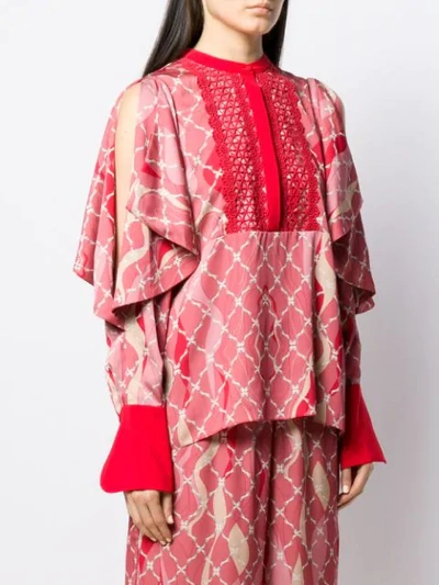 Shop Three Floor Romantique Printed Blouse In Pink