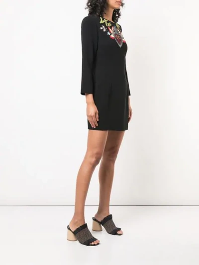 Shop Cinq À Sept Josephine Embroidered Dress In Black