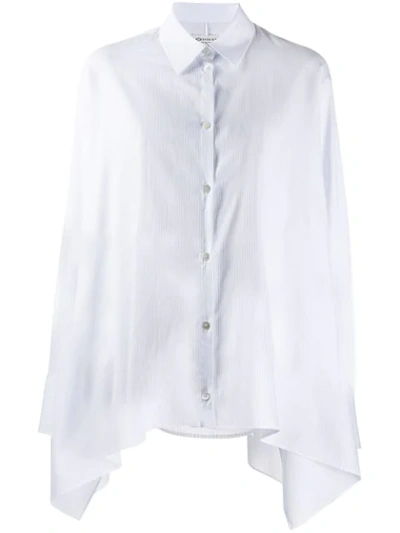 Shop Maison Margiela Asymmetric Striped Shirt In White