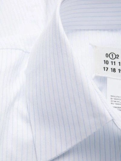 Shop Maison Margiela Asymmetric Striped Shirt In White