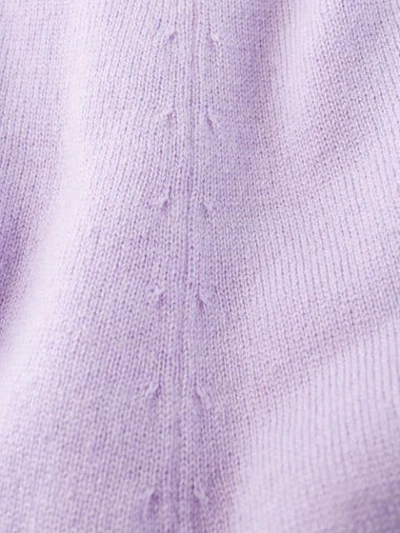 Shop Joseph Knitted Midi Skirt In Purple