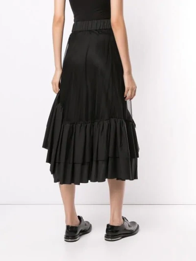 Shop Roberts Wood Sheer Tulle Skirt In Black
