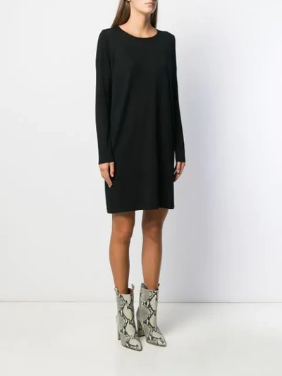 Shop Allude Colour Block Knitted Dress In Black