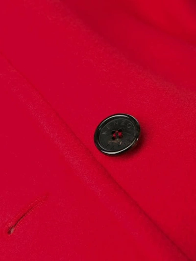KENZO 单排扣大衣 - 红色