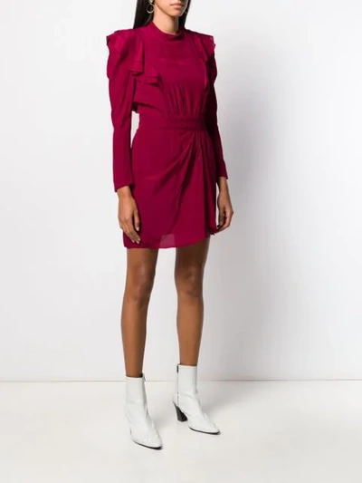 Shop Isabel Marant Étoile Ruched Waistband Dress In 40ry Raspberry