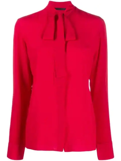 Shop Haider Ackermann Neck-tie Blouse In Red