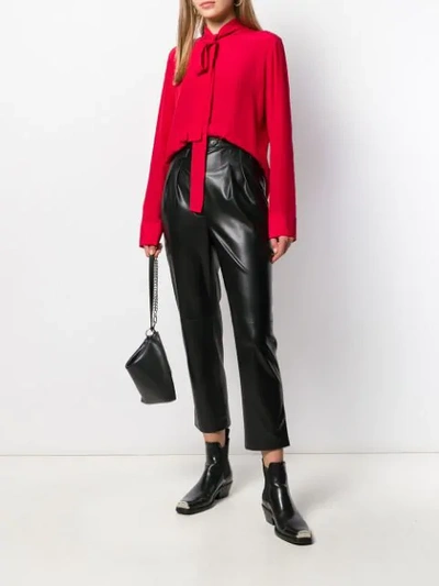 Shop Haider Ackermann Neck-tie Blouse In Red