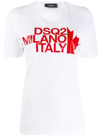 Shop Dsquared2 Logo T-shirt In White