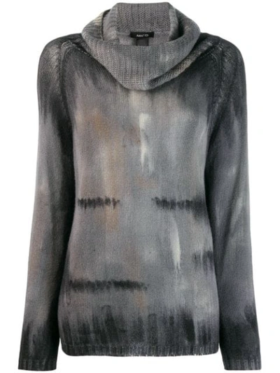 Shop Avant Toi Tie-dye Effect Jumper In Grey