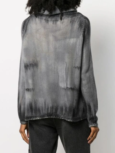 Shop Avant Toi Tie-dye Effect Jumper In Grey