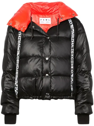 Shop Proenza Schouler Pswl Hooded Puffer Jacket In Black