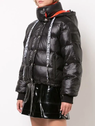 Shop Proenza Schouler Pswl Hooded Puffer Jacket In Black