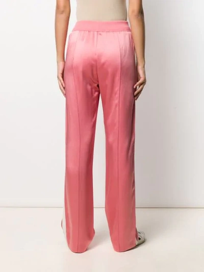 Shop Moncler Casual Track Style Trousers In Pink