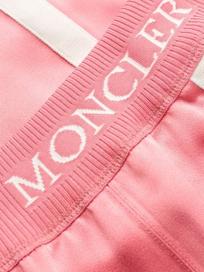 Shop Moncler Casual Track Style Trousers In Pink