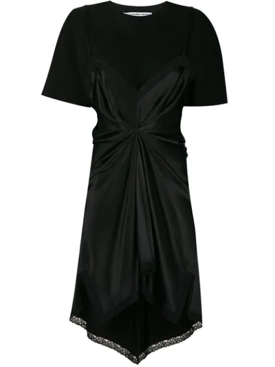 Shop Alexander Wang Cinched T-shirt Slip Dress In Black