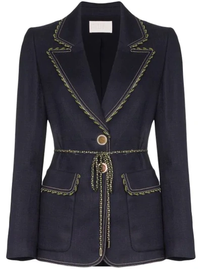 Shop Peter Pilotto Stretch Tailored Jacket In Blue