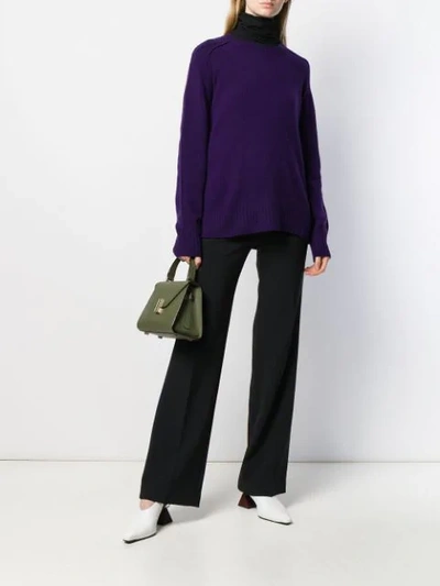 ALLUDE FINE KNIT JUMPER - 紫色