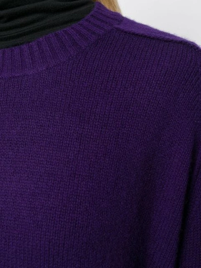 ALLUDE FINE KNIT JUMPER - 紫色