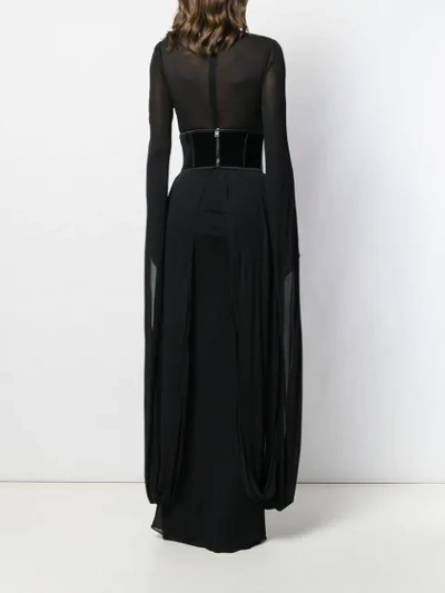 Shop Tom Ford Draped Evening Dress In Black