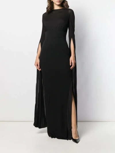 Shop Tom Ford Draped Evening Dress In Black