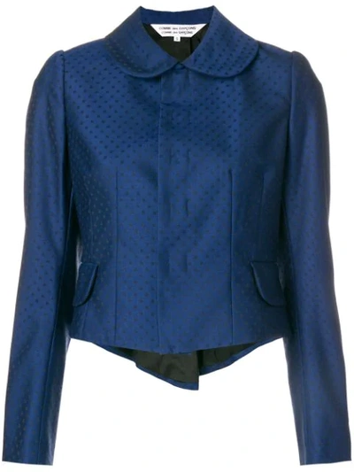 Shop Comme Des Garçons Comme Des Garçons Tailcoat Polka Dot Jacket - Blue