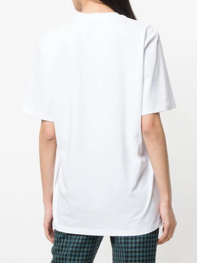 Shop Msgm T-shirt Mit Print In White