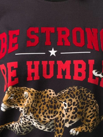 Shop Dolce & Gabbana Be Strong Be Humble T-shirt In Black